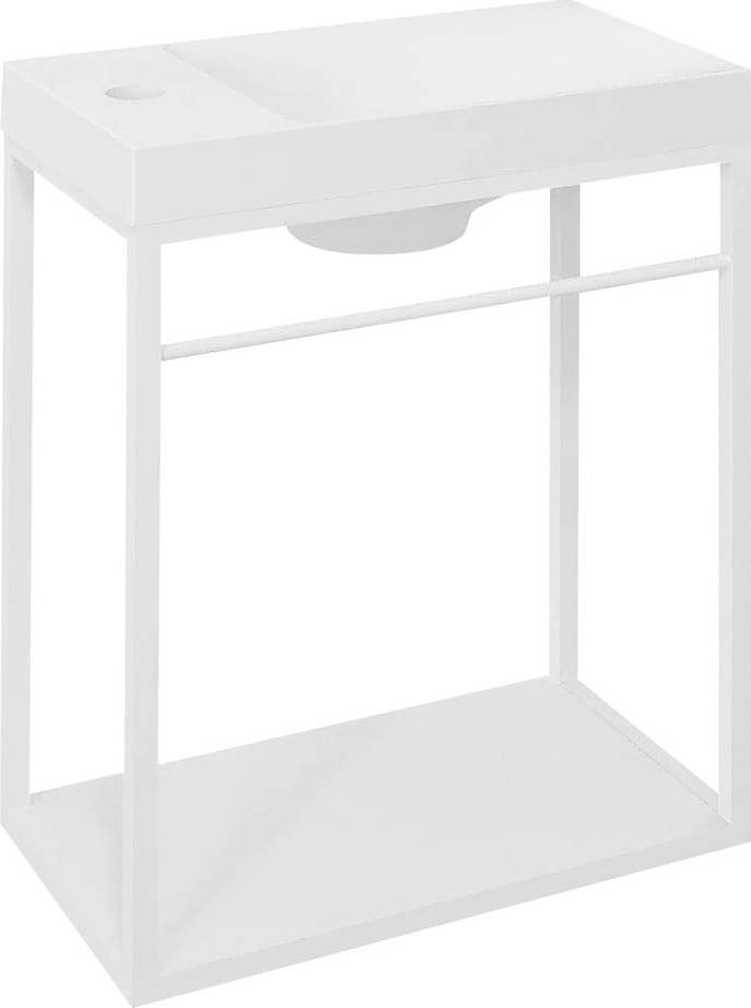 Bílý kovový závěsné podstavec bez umyvadla 39,5x45 cm Crest – Sapho