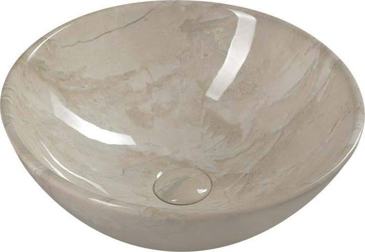 Béžové keramické kulaté umyvadlo ø 42 cm Dalma – Sapho