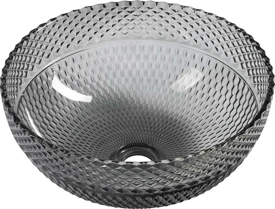 Černé skleněné kulaté umyvadlo ø 39,5 cm Marac – Sapho