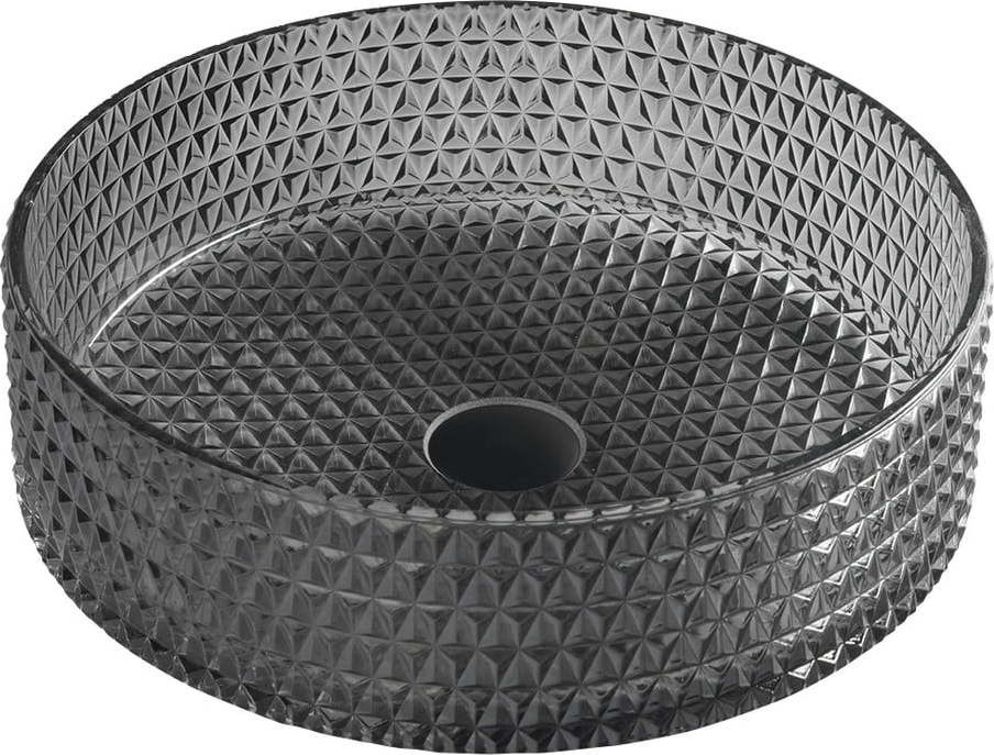 Černé skleněné kulaté umyvadlo ø 39,5 cm Maragua – Sapho