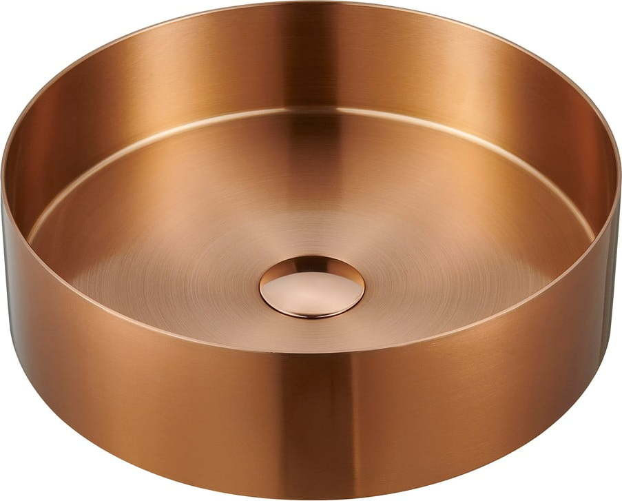 Kulaté nerezové umyvadlo v měděné barvě ø 38 cm Aurum – Sapho