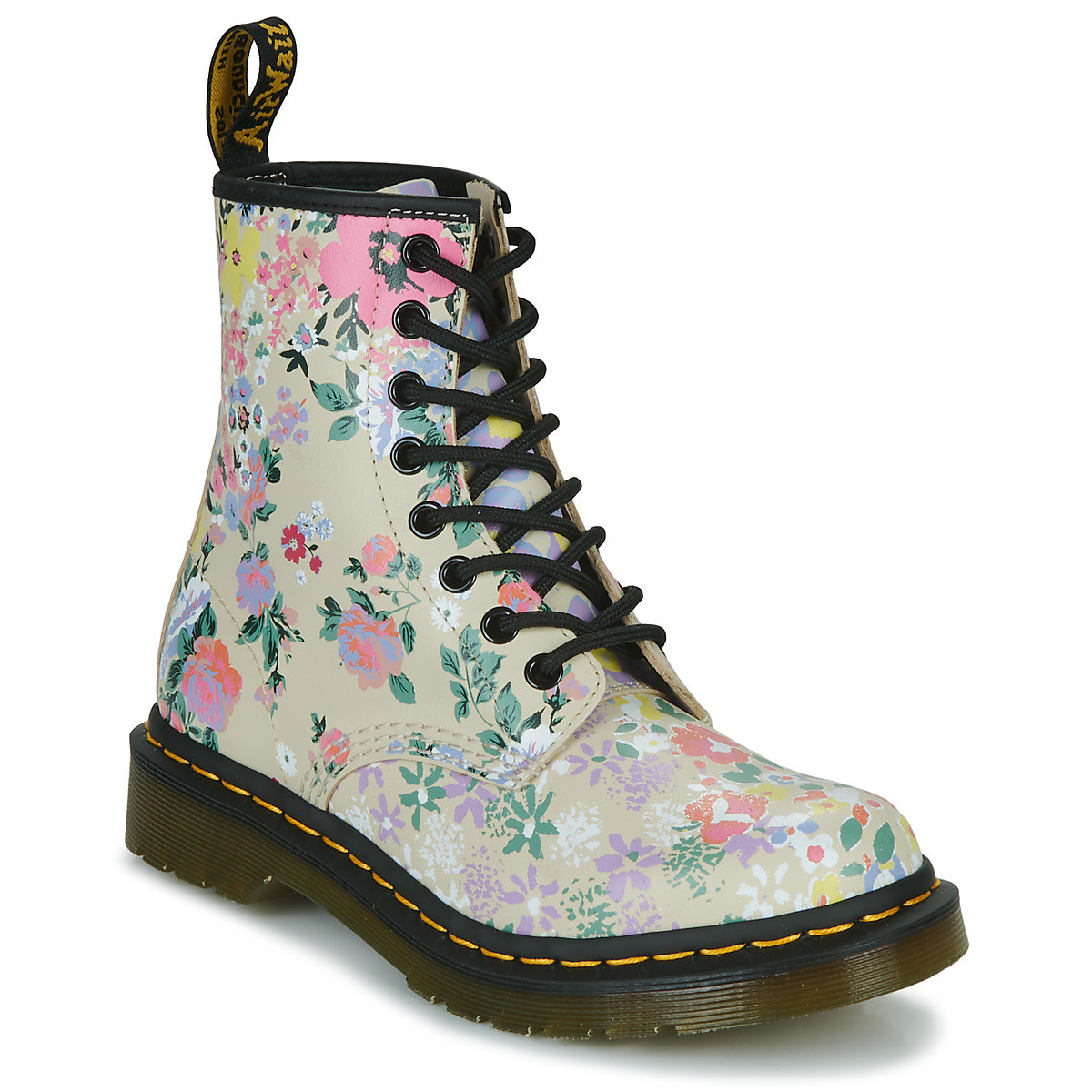 Dr. Martens  1460 FLORAL MASH UP  Béžová