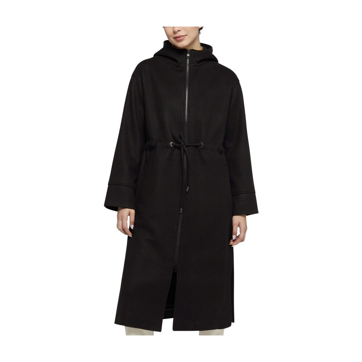 Geox  W DORALEA LONG COAT  Černá