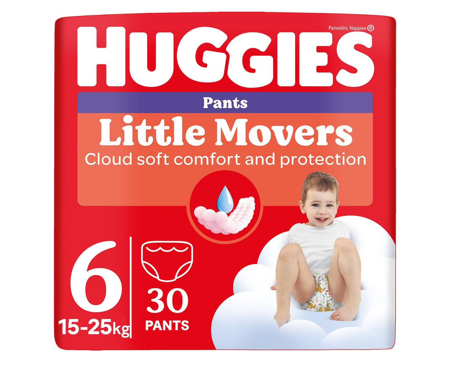 Huggies Little Movers Pants 6 15-25kg 30ks