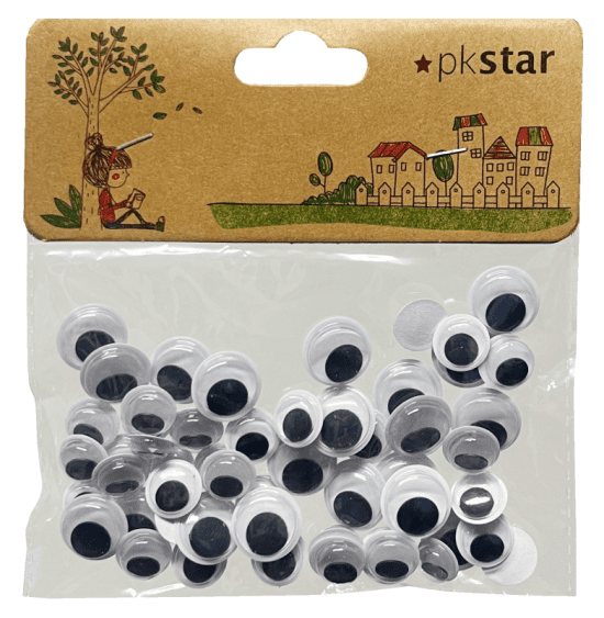 pkstar.cz Dekorační oči 15 mm - 18 ks - PK63-2