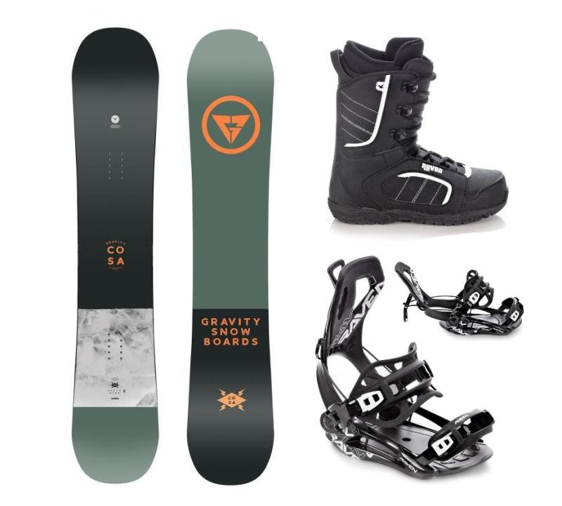 Gravity Cosa 24/25 snowboard + Raven Fastec FT360 black vázání + Raven Target obuv