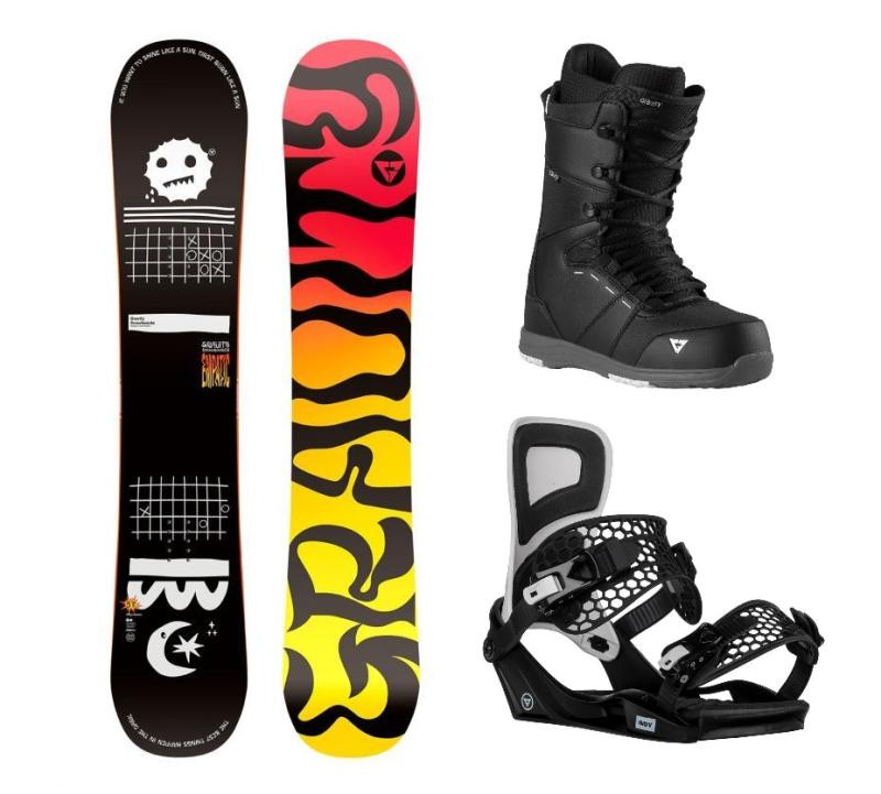 Gravity Empatic 24/25 snowboard + Gravity Indy black/white vázání + Gravity Void black/grey boty