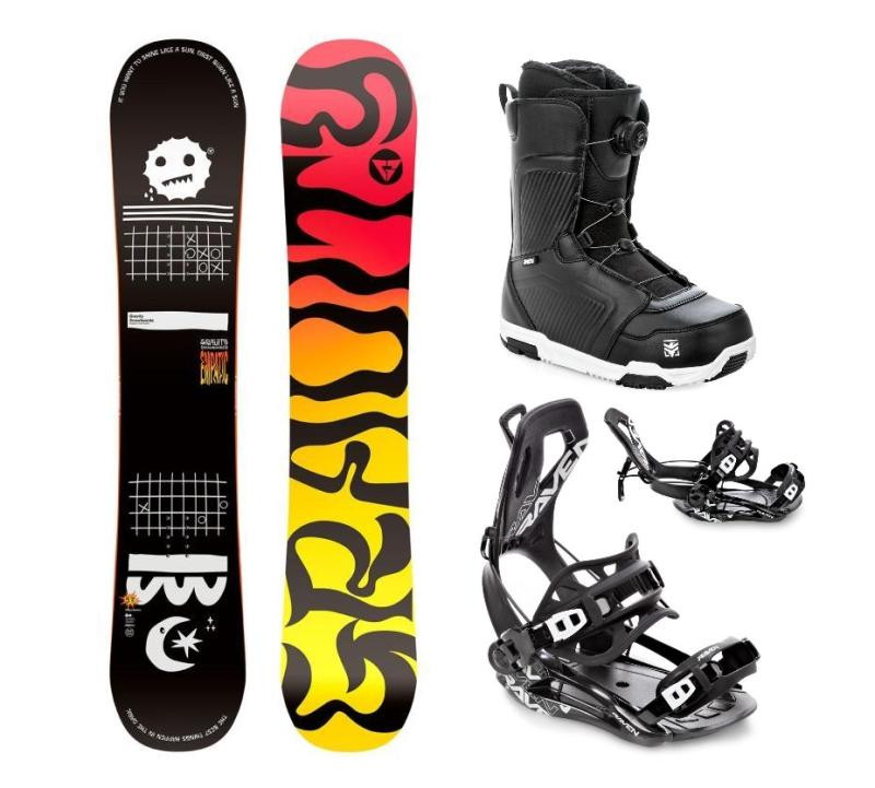 Gravity Empatic 24/25 snowboard + Raven Fastec FT360 black vázání + Raven Flush MOZ boty