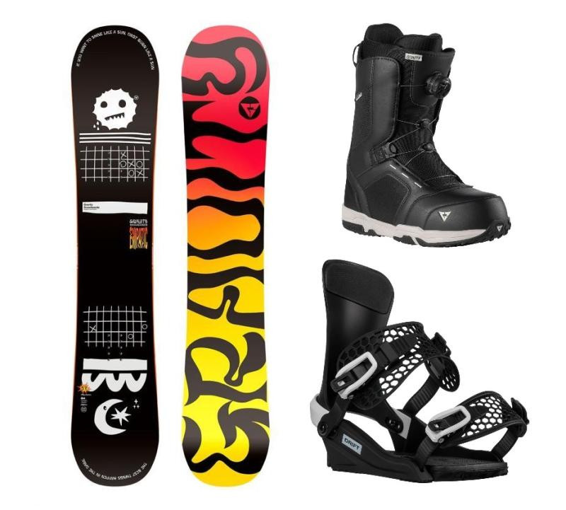 Gravity Empatic snowboard + Gravity Drift black/white vázání + Gravity Recon Atop black boty