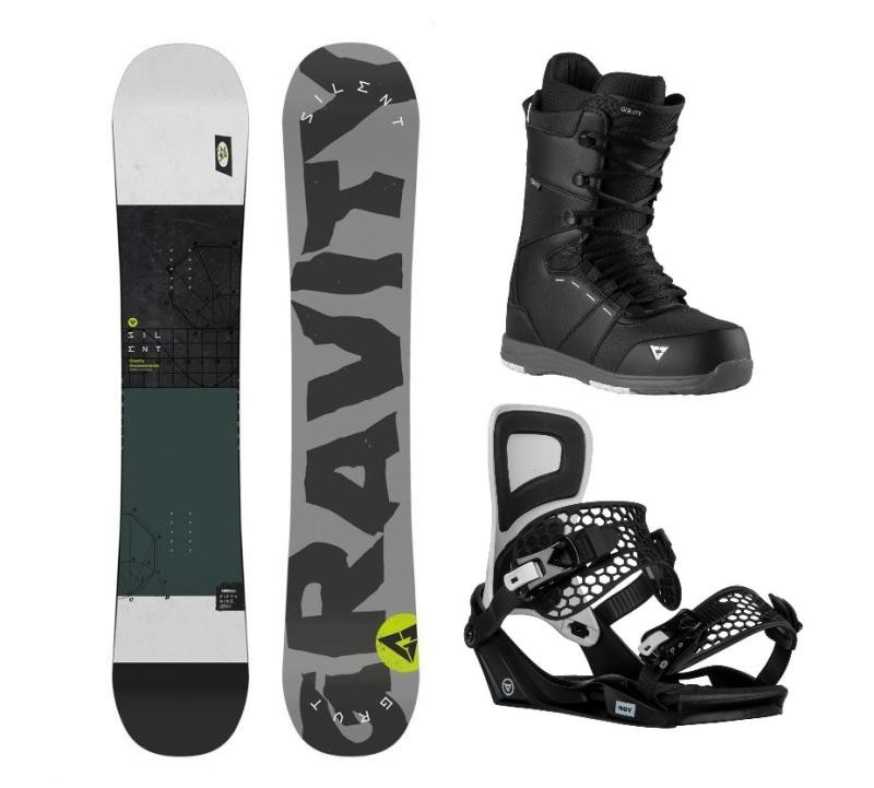 Gravity Silent 24/25 snowboard + Gravity Indy black/white vázání + Gravity Void black/grey boty