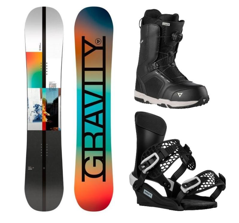 Gravity Symbol snowboard + Gravity Drift black/white vázání + Gravity Recon Atop black boty