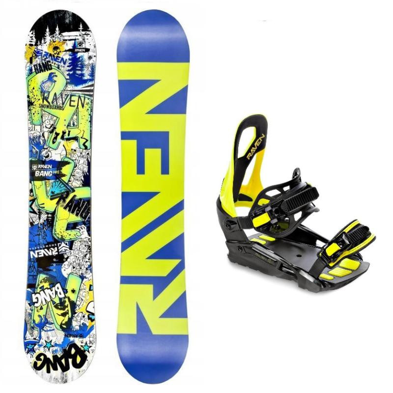 Raven Bang junior mini dětský snowboard + Raven S230 lime vázání