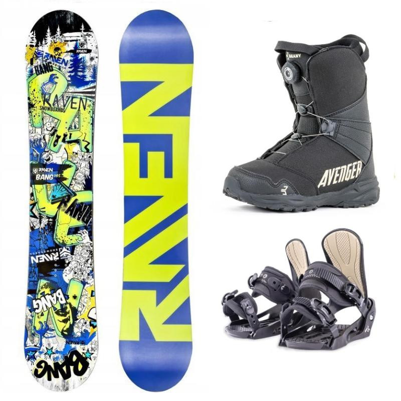 Raven Bang junior mini snowboard + Beany Junior vázání + Beany Avenger BS boty