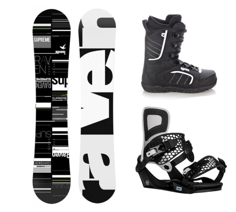 Raven Supreme black/green snowboard + Raven Fastec FT360 black vázání + Raven Target obuv