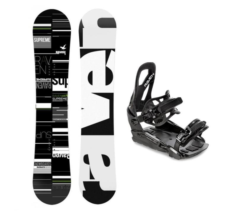 Raven Supreme black/green snowboard + Raven S230 Black vázání