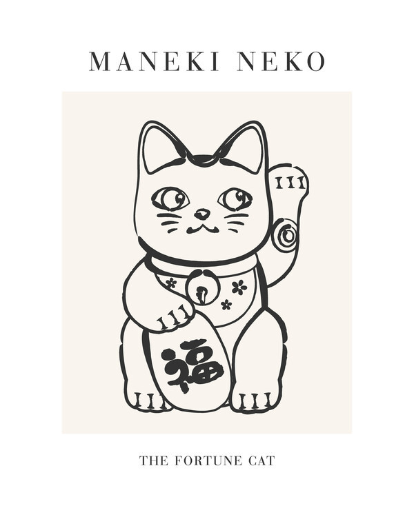 Beth Cai Ilustrace Manekineko No2, Beth Cai, 30 × 40 cm