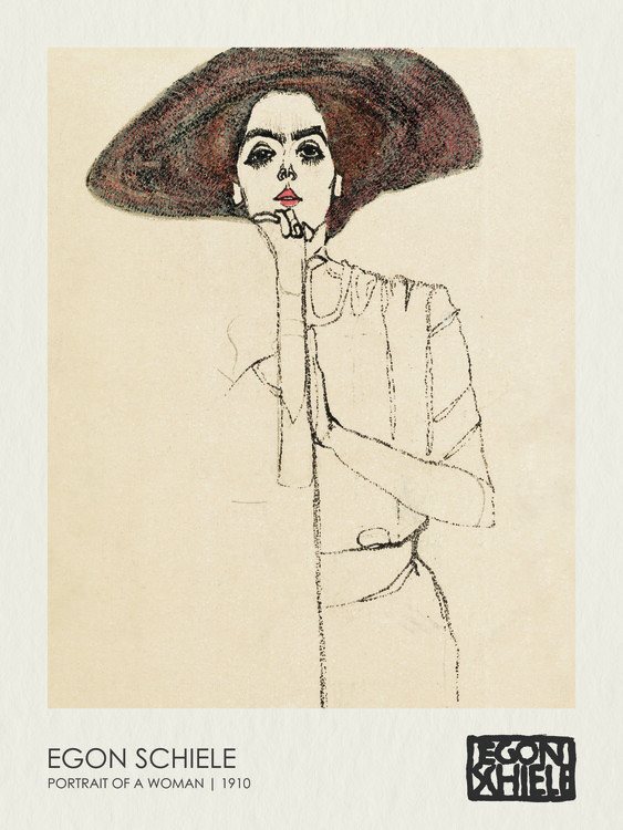 Egon Schiele Obrazová reprodukce Portrait of a Woman (1910), Egon Schiele, 30 × 40 cm