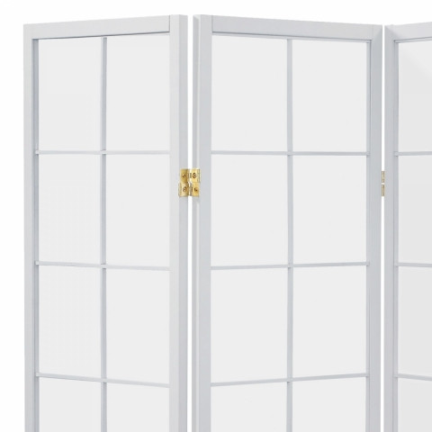 Paraván dřevěný 4 dílný masiv bílý matný lak EF-E804 WT Akce, super cena, zlevněná doprava Autronic