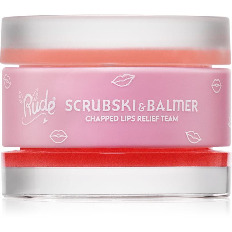 Rude Cosmetics Scrubski & Balmer balzám a peeling na rty odstín Grapefruit 7.5 g