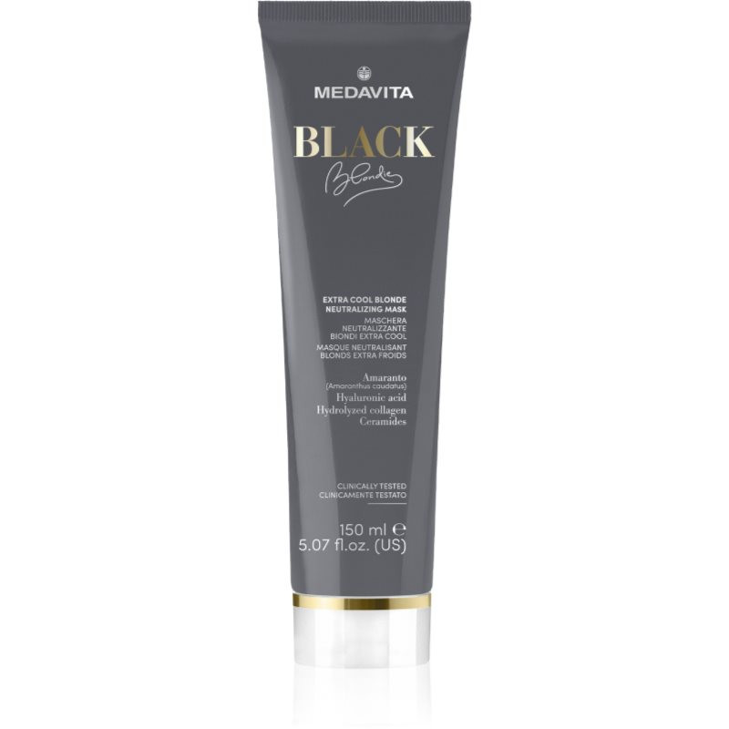 Medavita Black Blondie Extra Cool Blonde přirozeně neutralizující maska pro barvené vlasy 150 ml