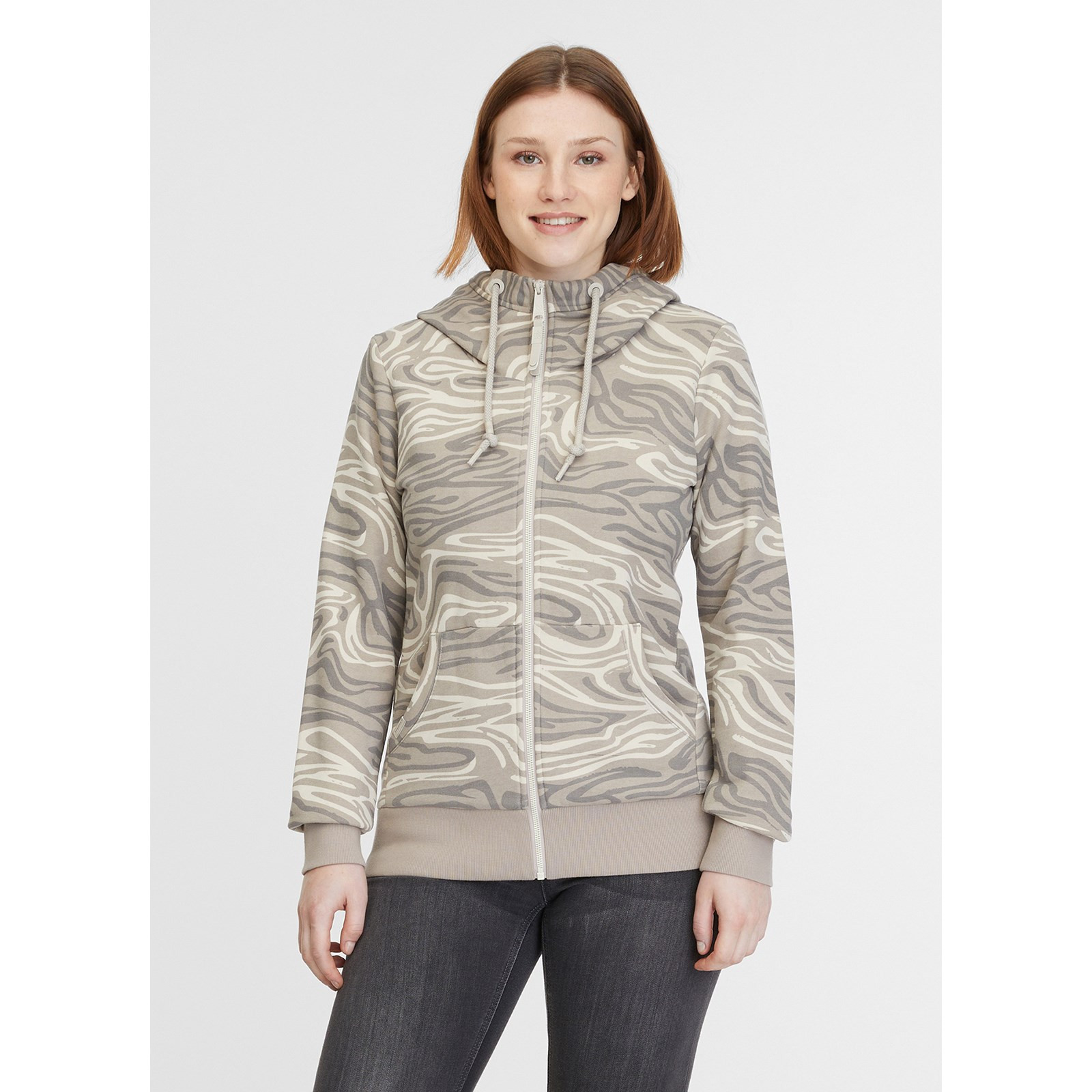 mikina RAGWEAR - Neskia Print Zip Bone (7001)