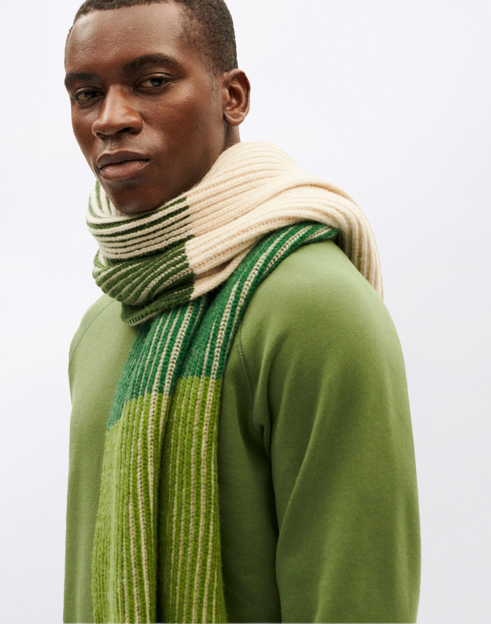 Thinking MU Central Wool Scarf Ghede MULTICOLOR