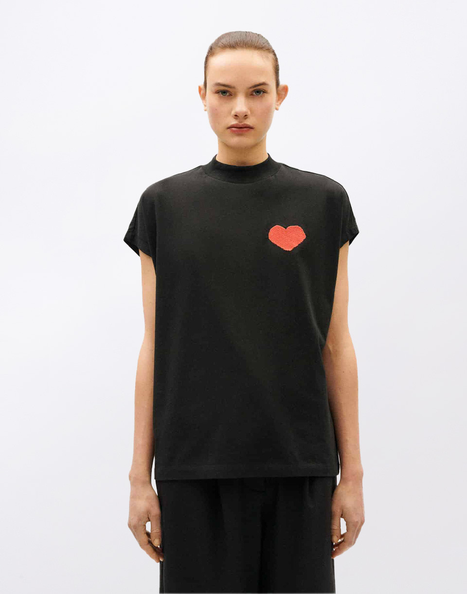 Thinking MU Heart Volta T-Shirt BLACK XS