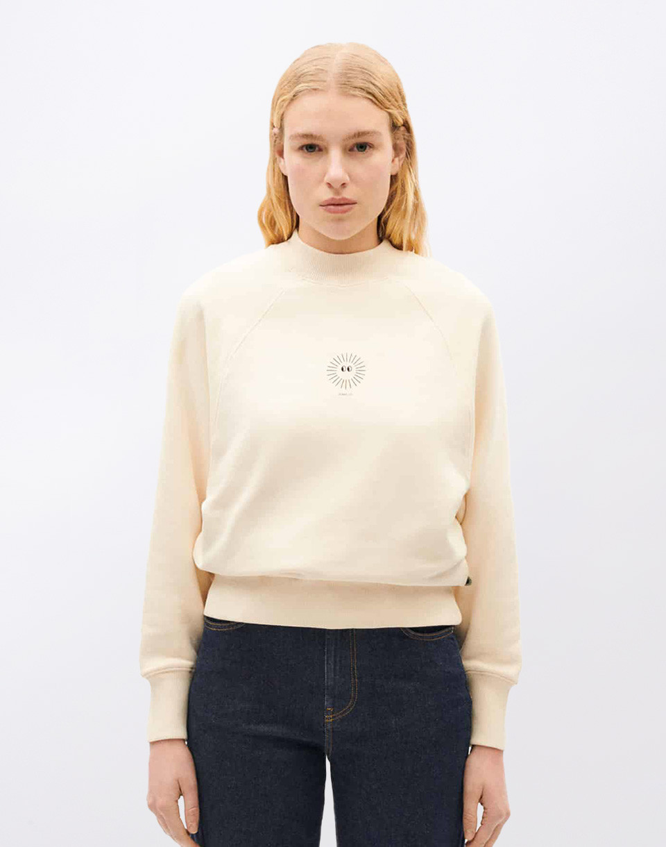 Thinking MU Soleil White Fantine Sweatshirt WHITE XS