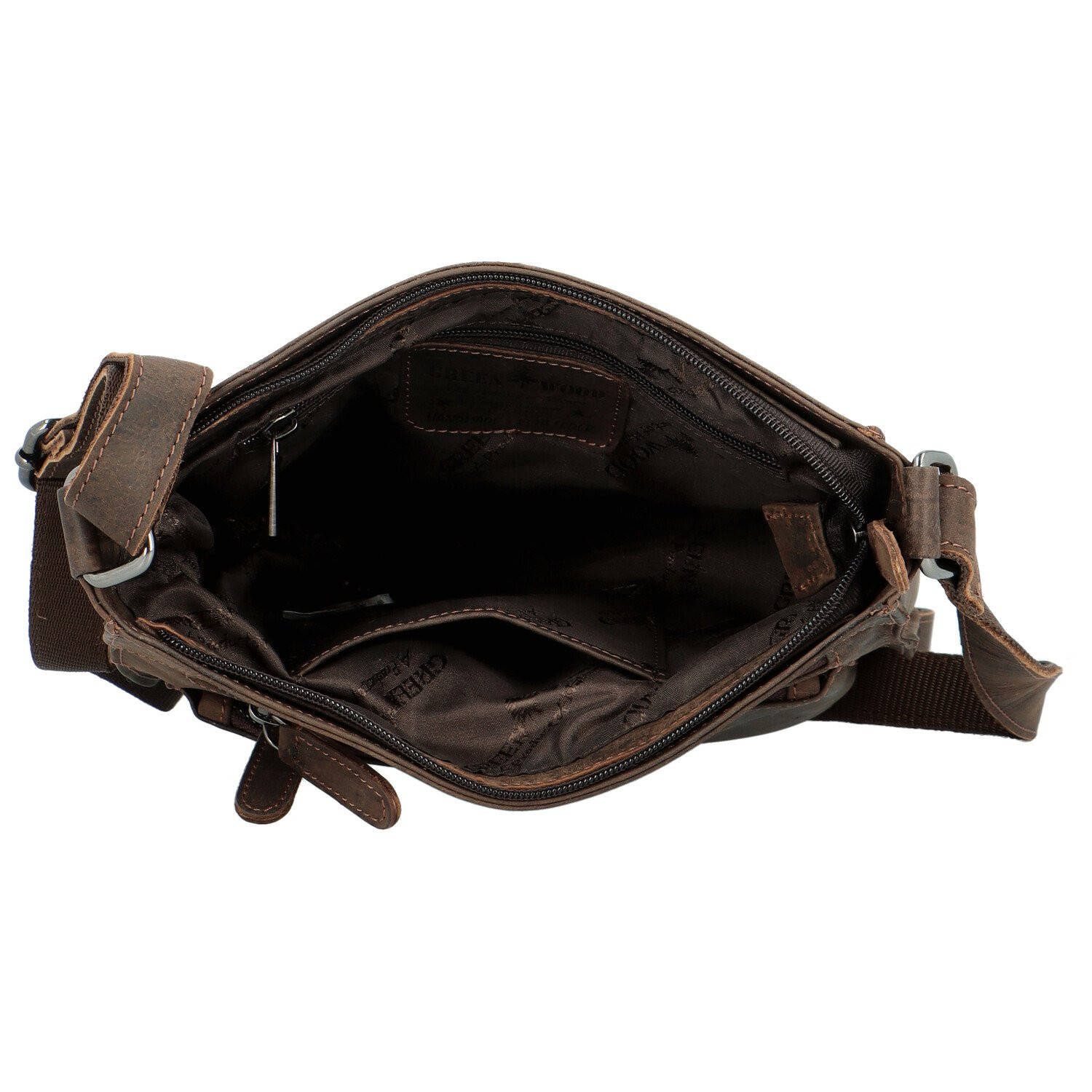 Praktická kožená pánská taška GW Agaton, tmavě hnědá