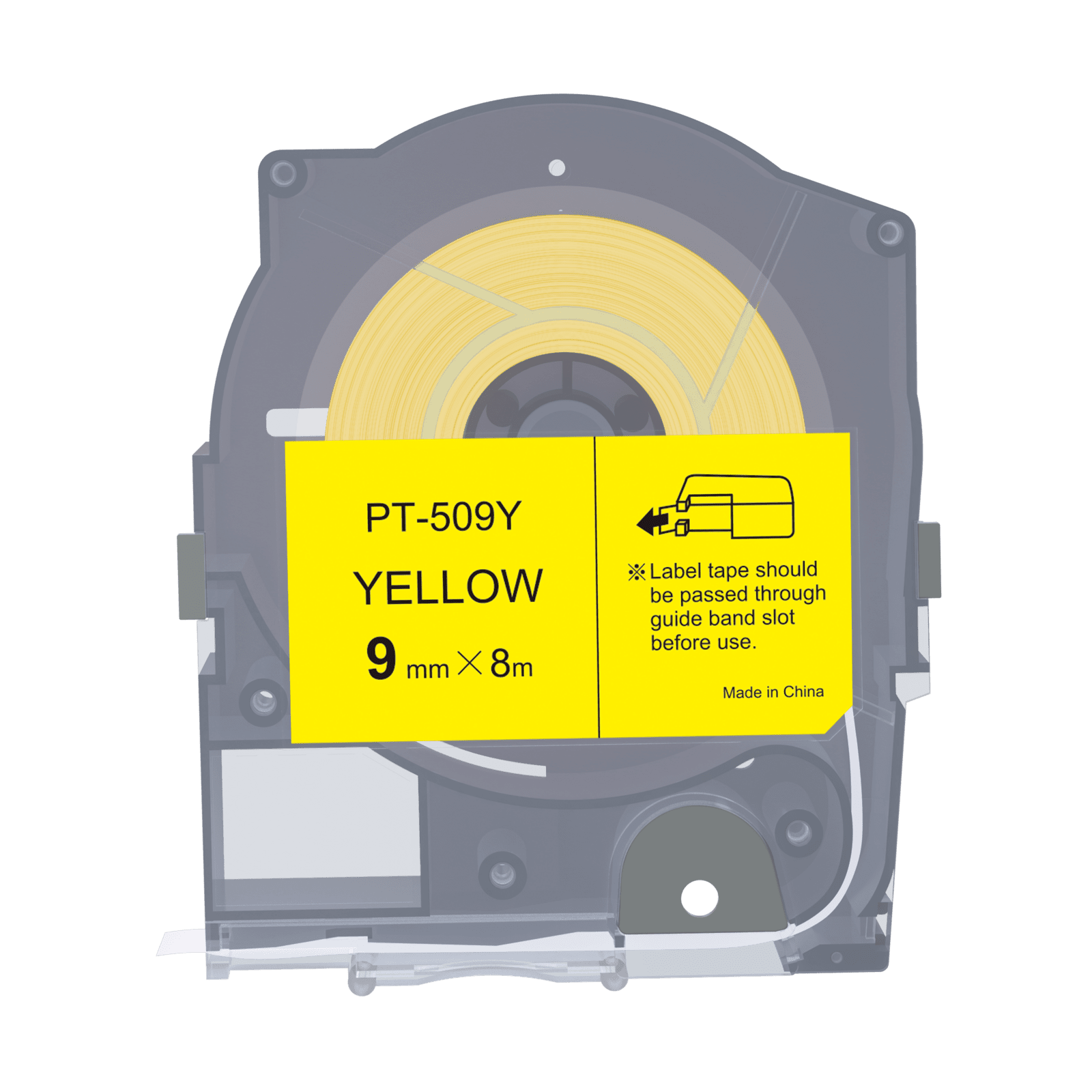 Max LM-509Y, 9mm x 8m, žlutá kompatibilní páska