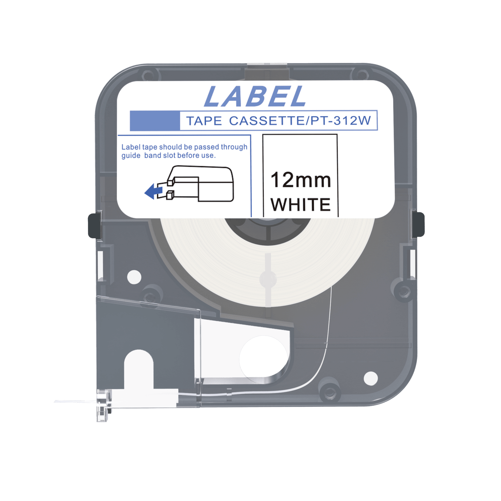 Max LM-312W, 12mm x 8m, bílá kompatibilní páska