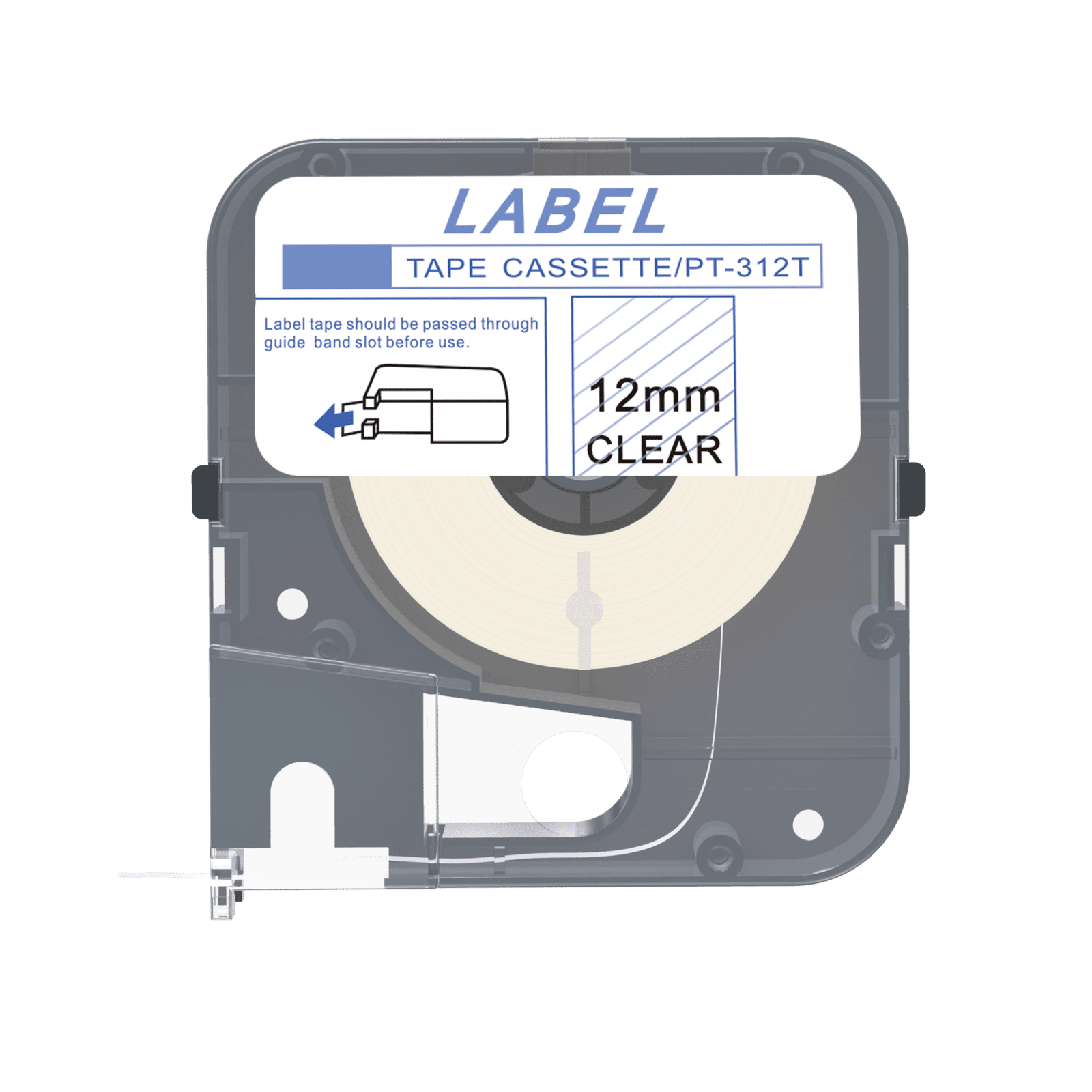 Max LM-312T, 12mm x 8m, průhledná kompatibilní páska