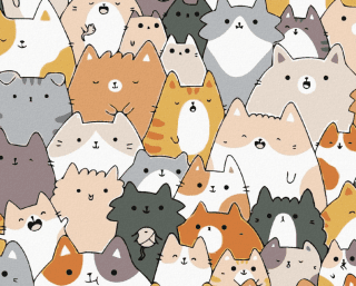 Diamantové malování - 30 koček