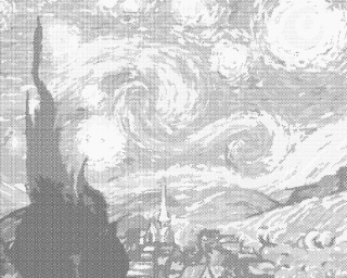 Tečkování - Hvězdná noc (Van Gogh)