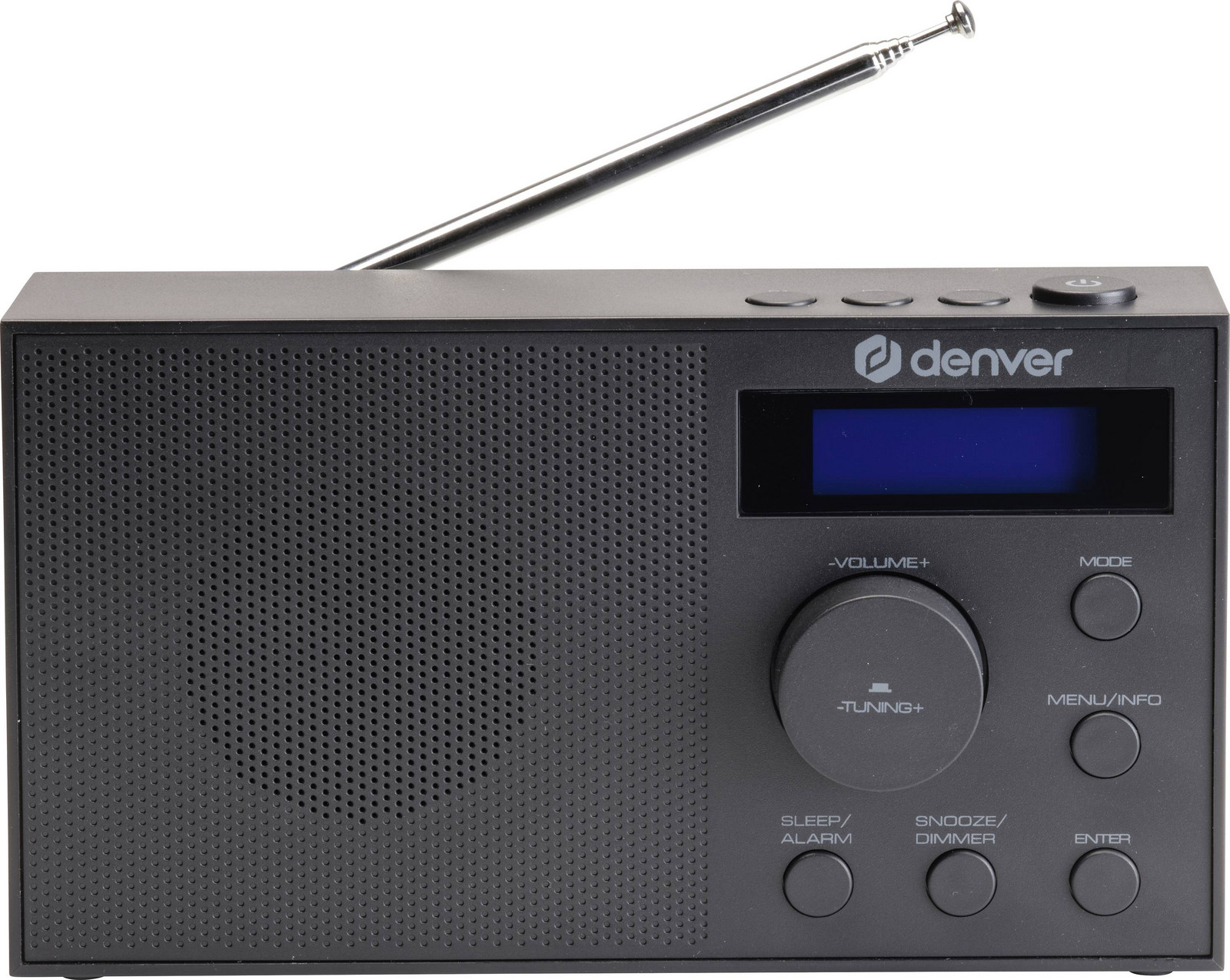 Denver DAB-51B stolní rádio DAB plus , DAB, FM USB, AUX funkce alarmu černá