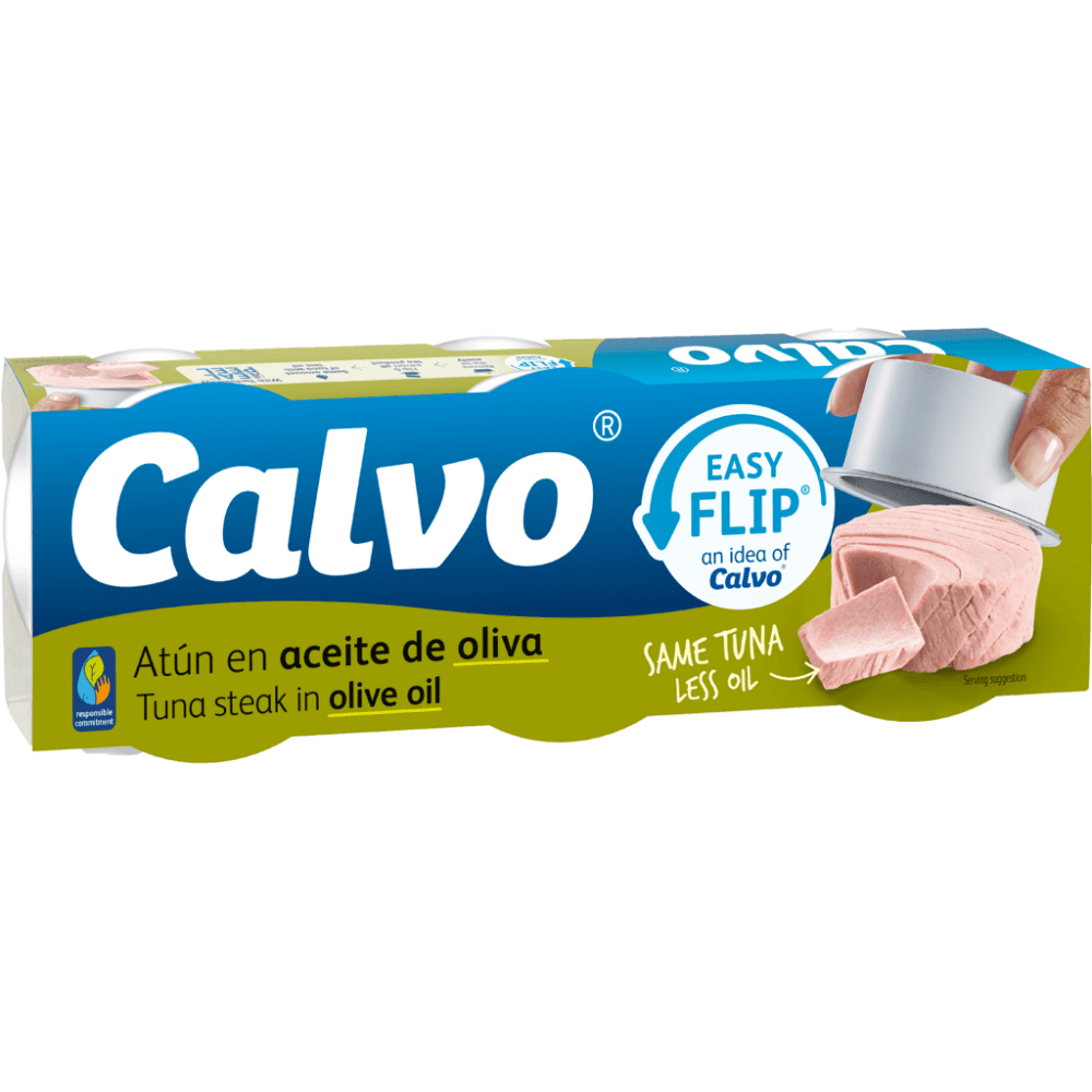 CALVO Tuňák v olivovém oleji 3 x 65 g, poškozený obal