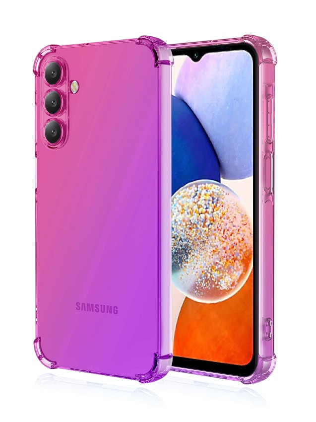 Kryt TopQ Samsung A16 Shock duhový růžovo-fialový 132296