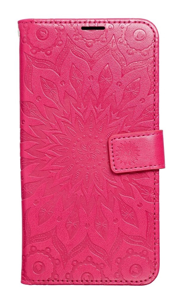Pouzdro TopQ Xiaomi Redmi 14C knížkové Mandala tmavě růžová 133349