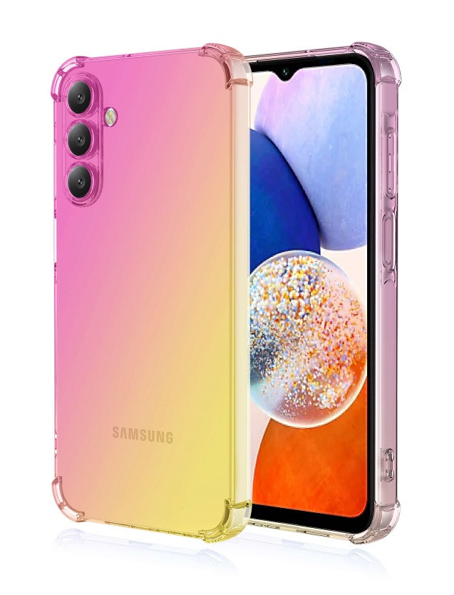 Kryt TopQ Samsung A16 Shock duhový růžovo-žlutý 132293