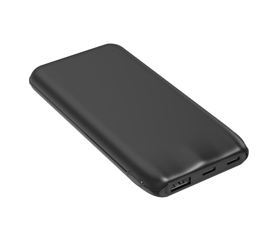 Power Bank 10000 mAh 10W Power Delivery 2xUSB-C + 1xUSB-A černá