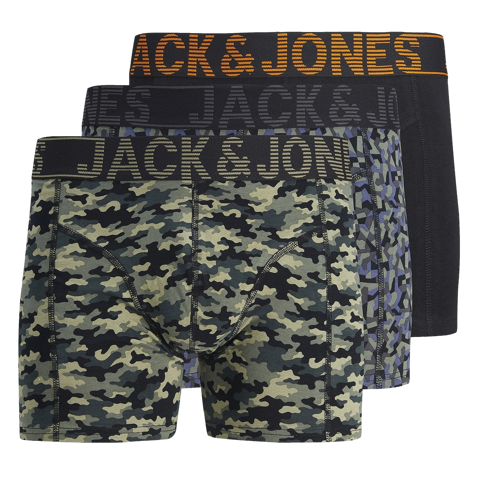 3PACK pánské boxerky Jack and Jones vícebarevné (12263733) M, trenky / trenýrky