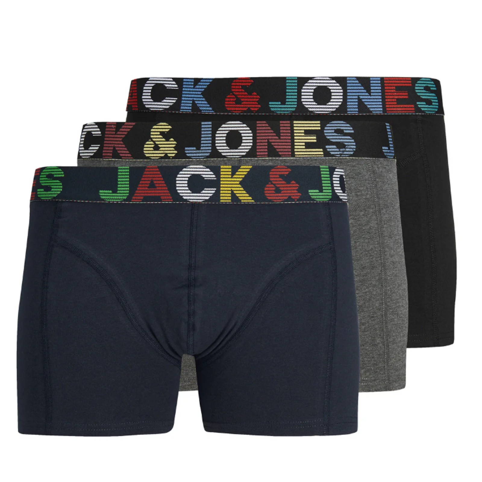 3PACK pánské boxerky Jack and Jones vícebarevné (12243393) XXL, trenky / trenýrky