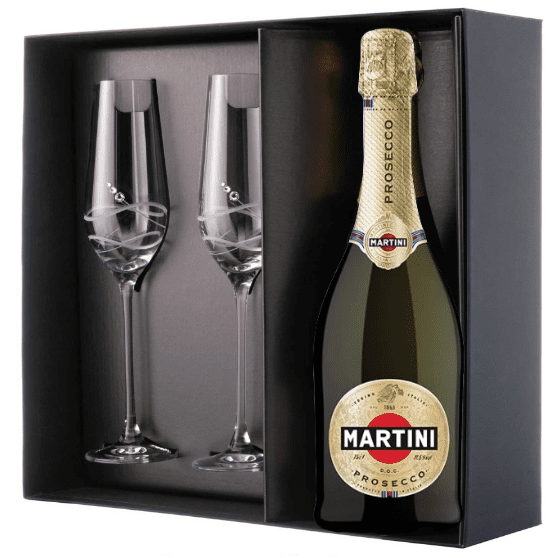 Dekorant Martini Prosecco dárková sada se skleničkami Venezia se Swarovski krystaly