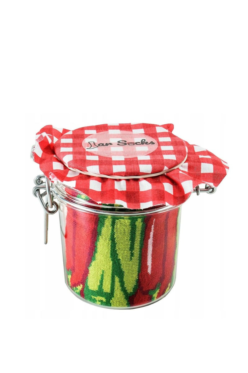 ZOOKSY/RAINBOW SOCKS Ponožky Rainbow Socks Zelenina Ve Sklenici Chilli Papriky Hrášek S Mrkví 2 Páry