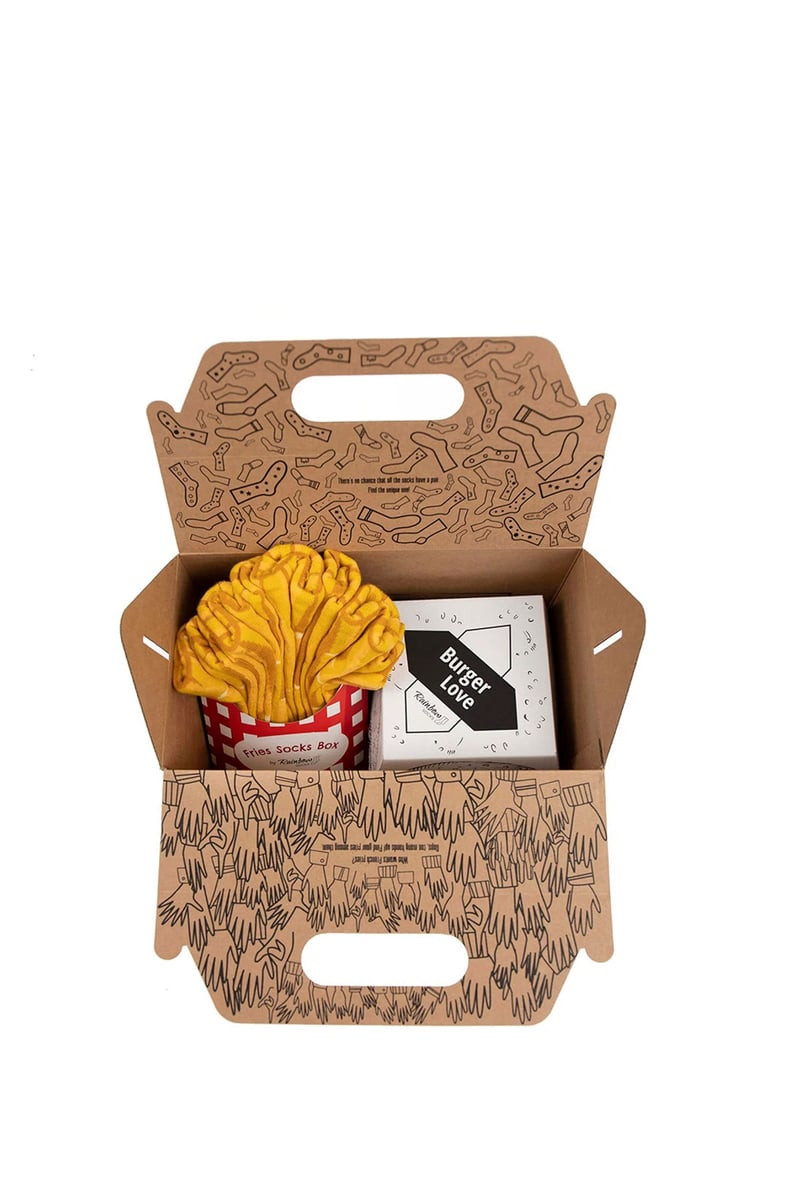 ZOOKSY/RAINBOW SOCKS Rainbow Socks Takeaway Burger Fries 4 páry