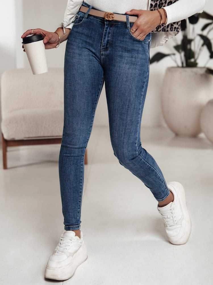 Spodnie damskie jeansowe DIVETTI ciemnoniebieskie Dstreet