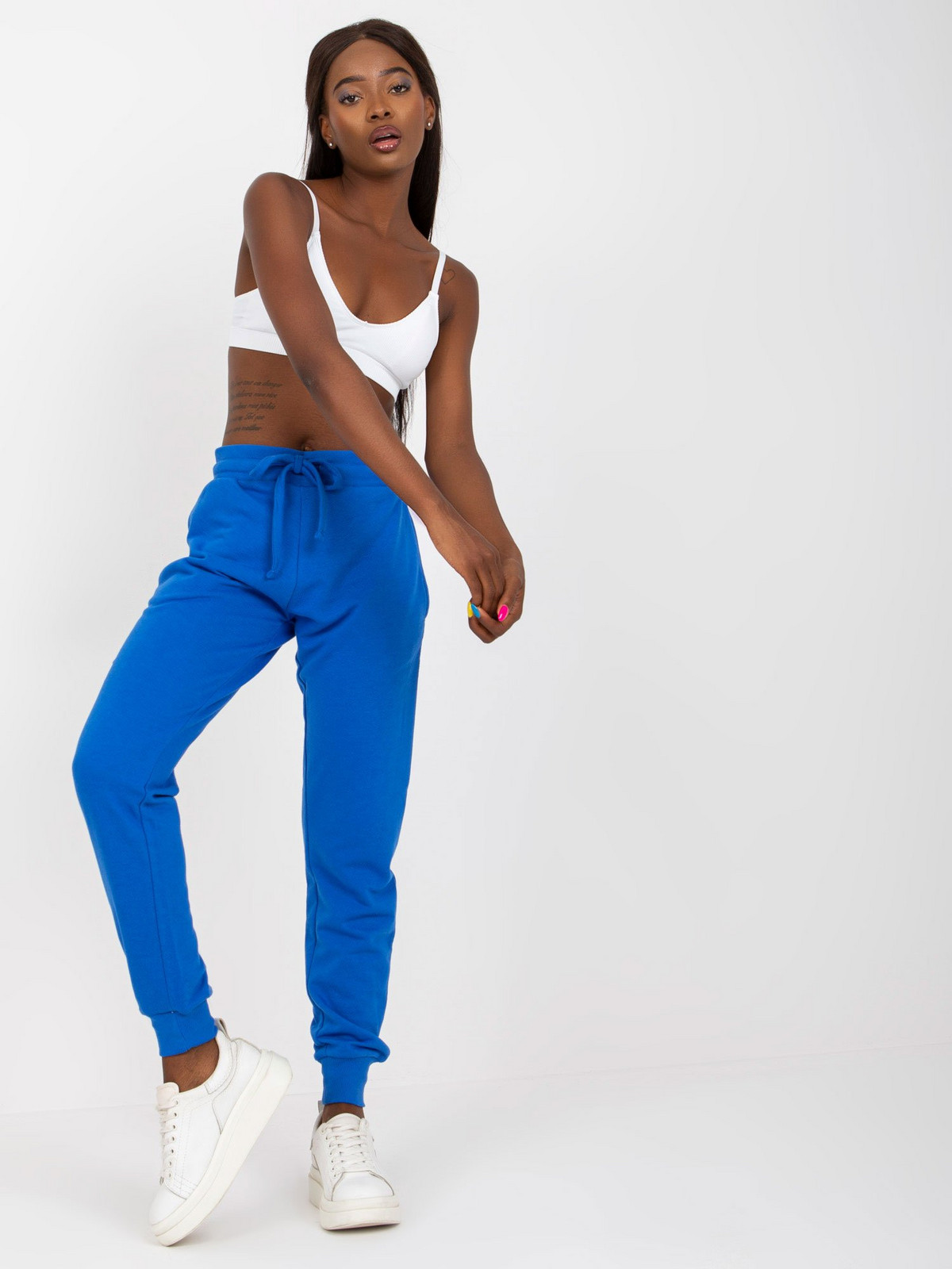 Cobalt classic basic tied sweatpants