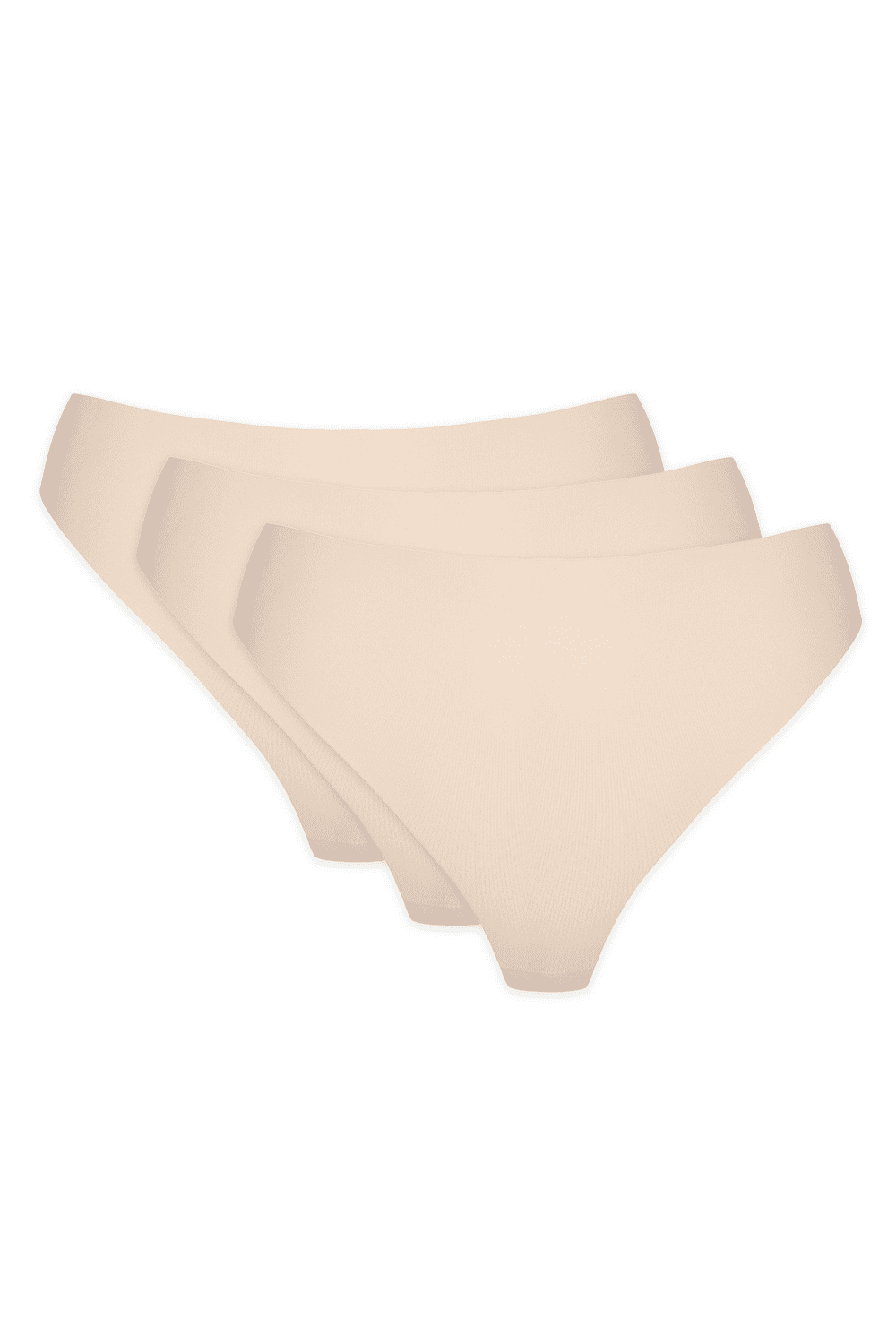 Gorteks Blanca seamless thong with lace back triple pac