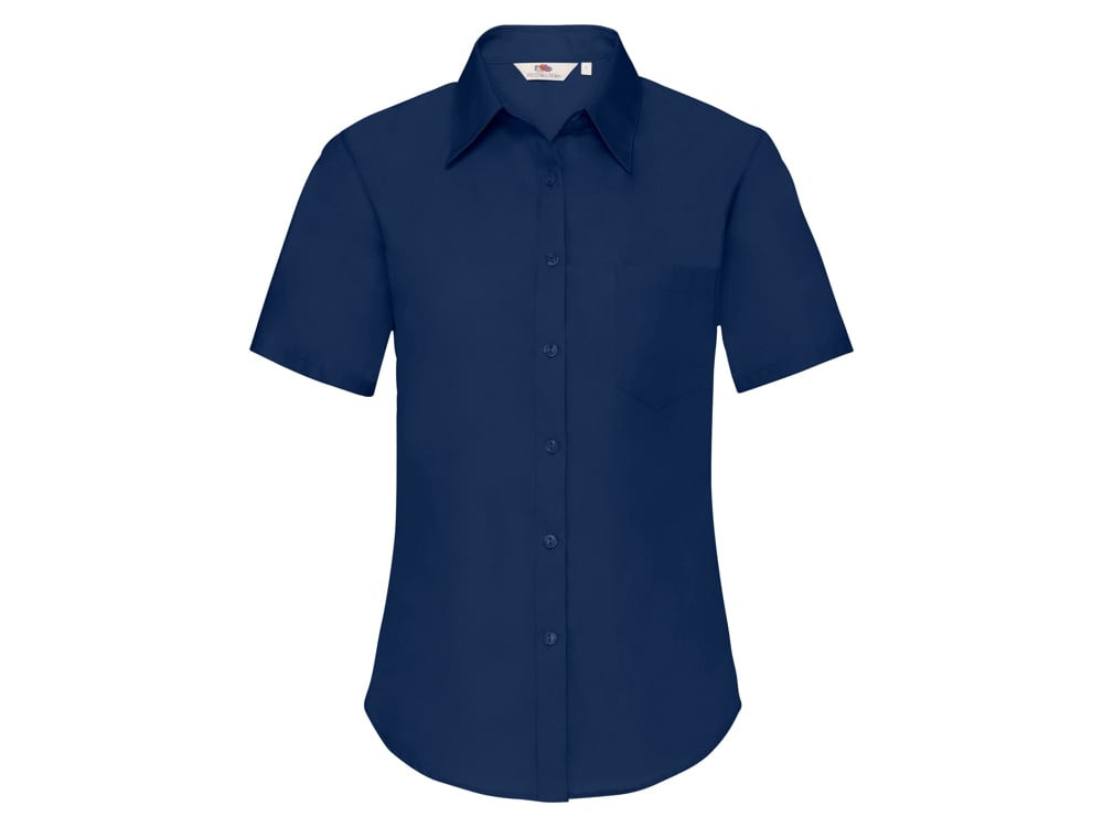 FRUIT OF THE LOOM F18•LADIES SHORT SLEEVE POPLIN SHIRT