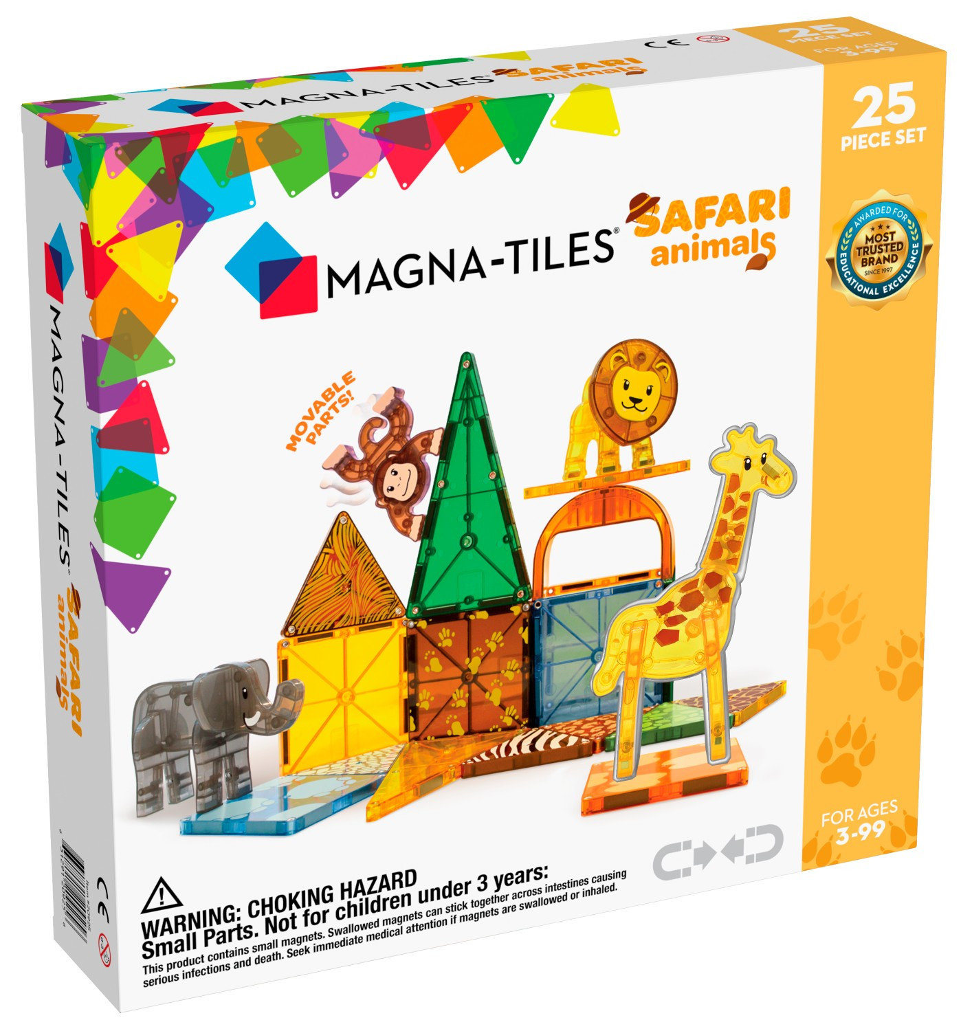 Valtech Magna Tiles - Zvířata safari (25 ks)